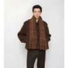 Jacke aus Wollmischung mit abnehmbarem Schal