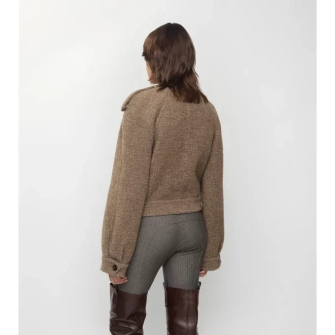 Jacke aus Wollmischung mit abnehmbarem Schal