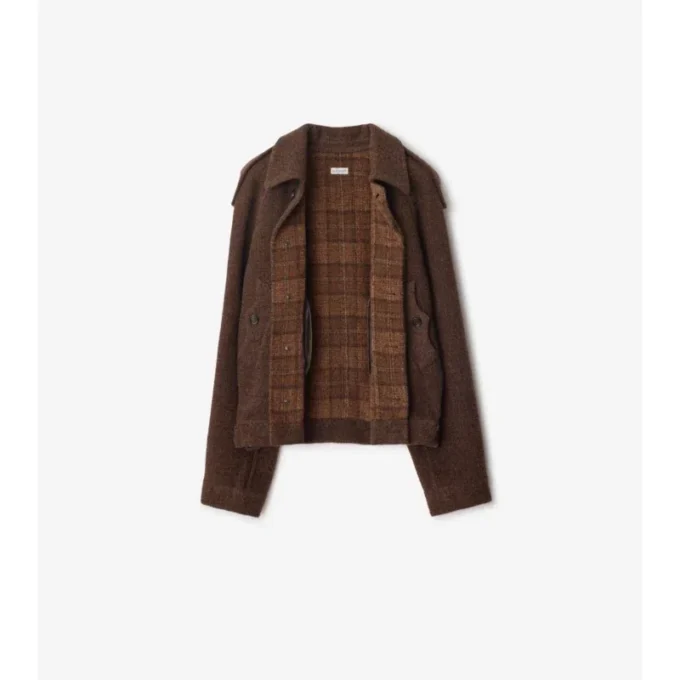 Jacke aus Wollmischung mit abnehmbarem Schal
