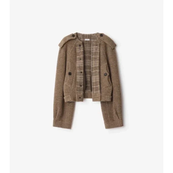 Jacke aus Wollmischung mit abnehmbarem Schal