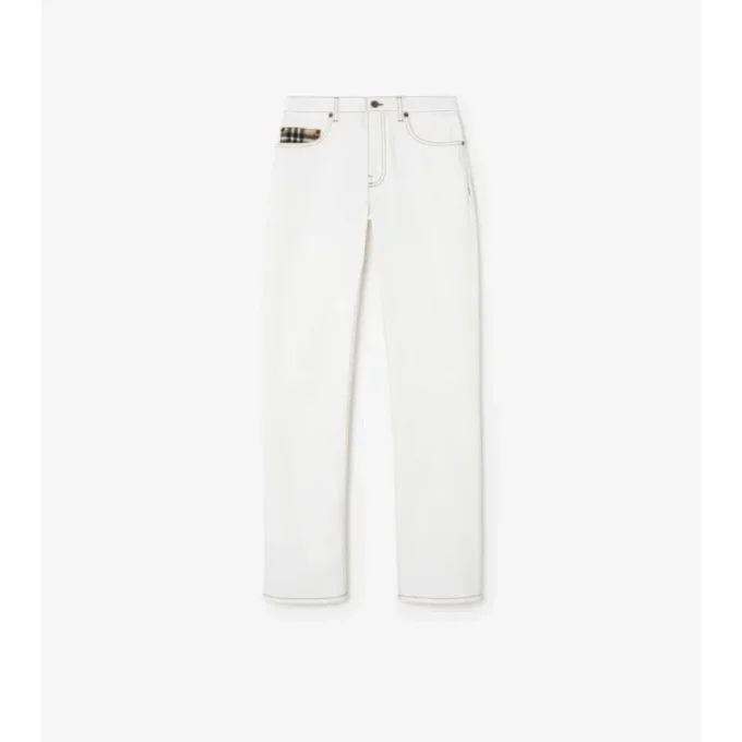 Jeans mit mittlerer Leibhöhe und geradem Schnitt