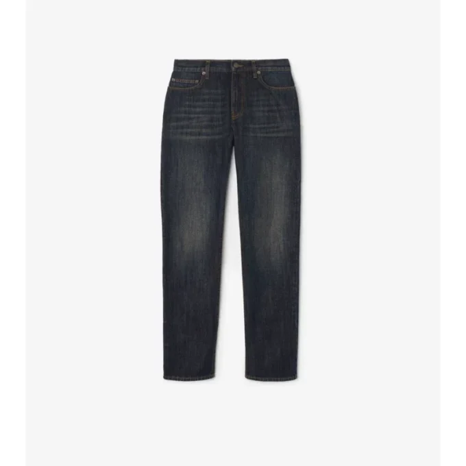 Jeans mit mittlerer Leibhöhe und geradem Schnitt