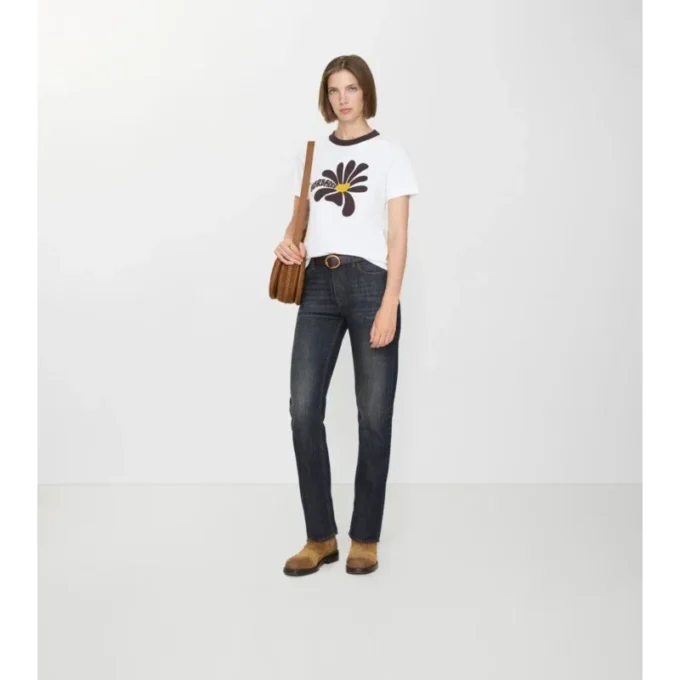 Jeans mit mittlerer Leibhöhe und geradem Schnitt