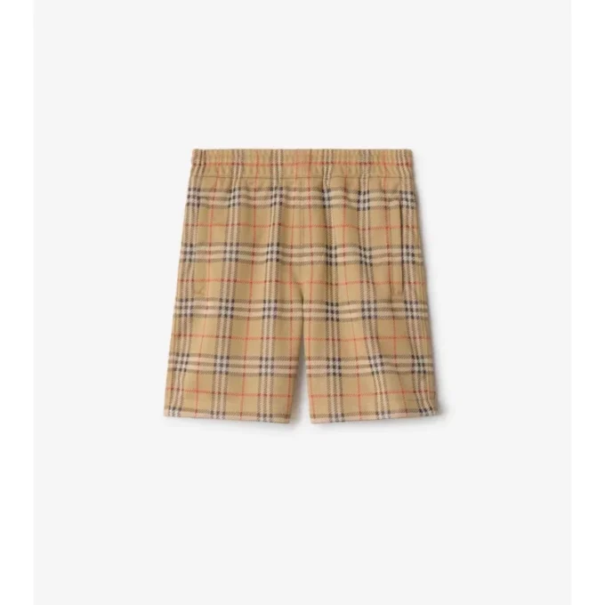 Jersey-Shorts mit Karomuster