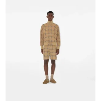 Jersey-Shorts mit Karomuster