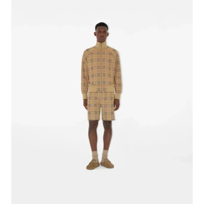 Jersey-Shorts mit Karomuster