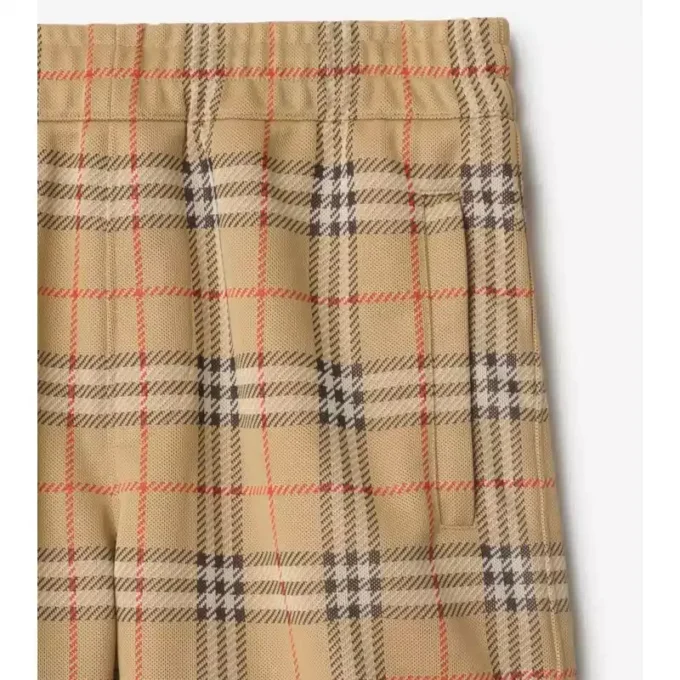 Jersey-Shorts mit Karomuster