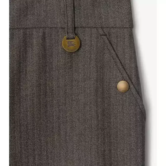 Jodhpurs aus Stretch-Baumwolle mit Fischgrätenmuster