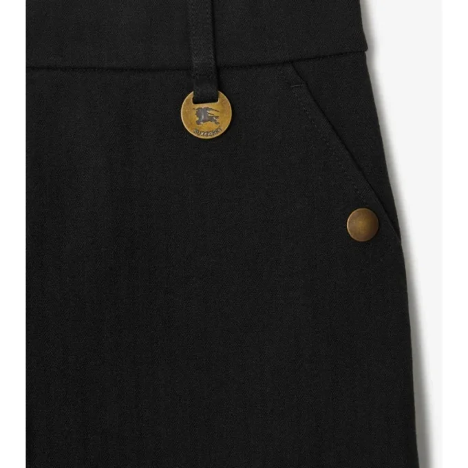 Jodhpurs aus Stretch-Baumwolle mit Fischgrätenmuster