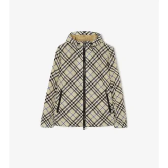 Kapuzenjacke aus Nylon mit Karomuster