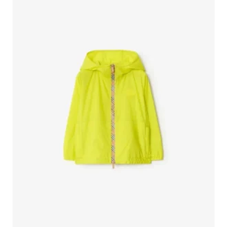 Kapuzenjacke aus Nylon mit Karomuster