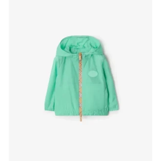 Kapuzenjacke aus Nylon mit Karomuster