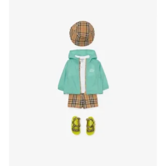 Kapuzenjacke aus Nylon mit Karomuster