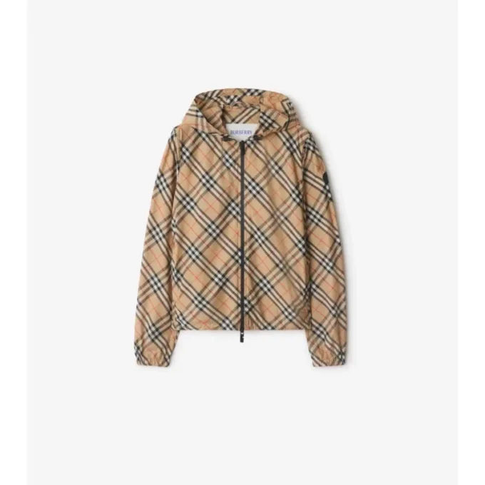 Kapuzenjacke mit Karomuster