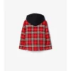 Karierte Baumwolljacke mit Kapuze