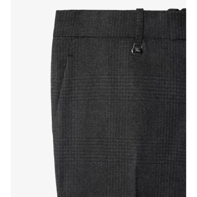 Karierte, maßgeschneiderte Hose aus Wolle und Kaschmir