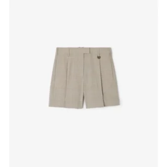Karierte, maßgeschneiderte Shorts aus Wolle