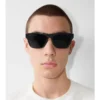 Karierte rechteckige Sonnenbrille