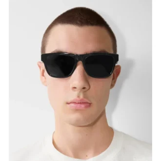 Karierte rechteckige Sonnenbrille