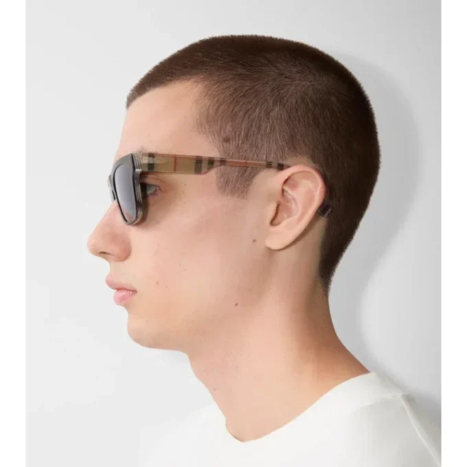 Karierte rechteckige Sonnenbrille
