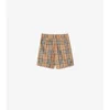 Karierte Shorts aus Baumwoll-Oxford