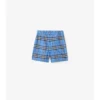Karierte Shorts aus Baumwoll-Oxford
