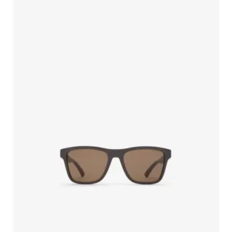 Karierte Sonnenbrille mit quadratischem Rahmen