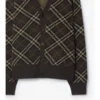 Karierte Strickjacke aus Wolle und Kaschmir