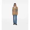 Karierte Strickjacke aus Wollmischung