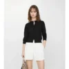 Karierte Strickjacke aus Wollseide