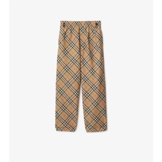 Karierte Twill-Hose