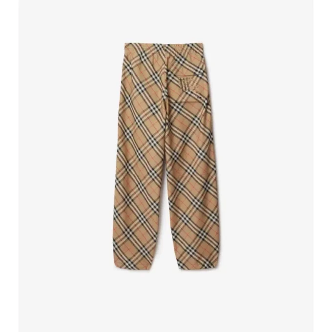 Karierte Twill-Hose