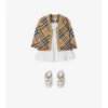 Karierte Wollstrickjacke