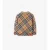 Karierte Wollstrickjacke