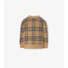 Karierte Wollstrickjacke