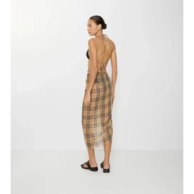 Karierter Baumwoll-Sarong