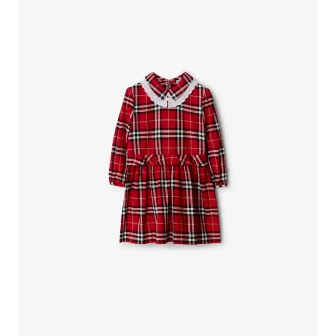 Kariertes Baumwollflanellkleid