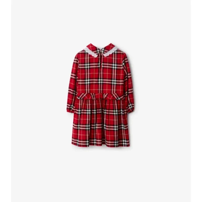 Kariertes Baumwollflanellkleid