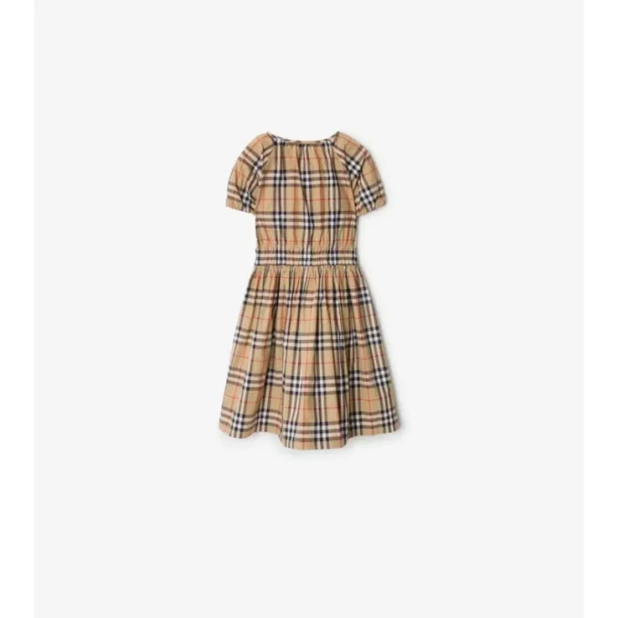 Kariertes Baumwollkleid