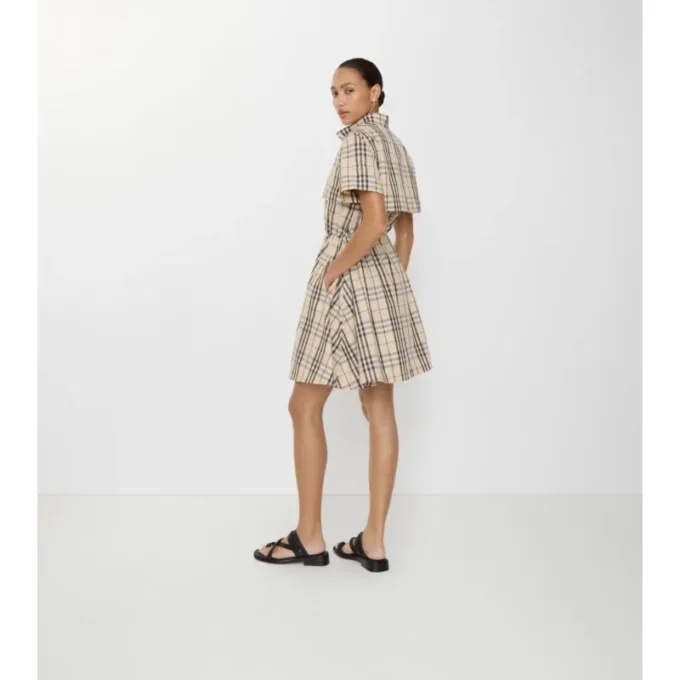 Kariertes Baumwollkleid