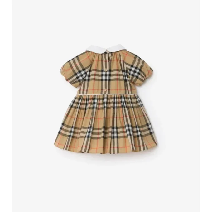 Kariertes Baumwollkleid mit Bloomers