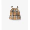Kariertes Baumwollkleid mit Bloomers