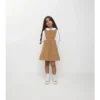 Kariertes Cord-Kleid