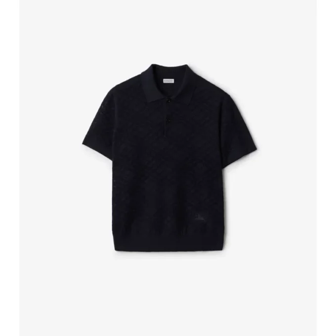 Kariertes Woll-Poloshirt