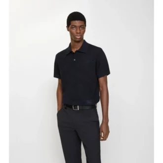 Kariertes Woll-Poloshirt