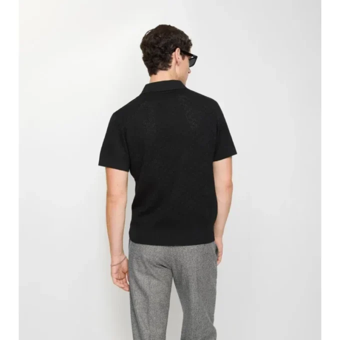 Kariertes Woll-Poloshirt