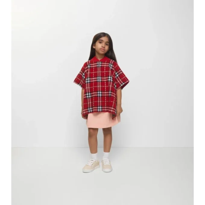 Kariertes Wollcape