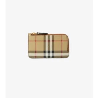 Kartenetui mit Reißverschluss im Burberry-Karomuster