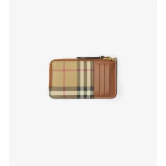 Kartenetui mit Reißverschluss im Burberry-Karomuster