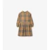 Kleid aus Baumwollpopeline mit Burberry-Karomuster